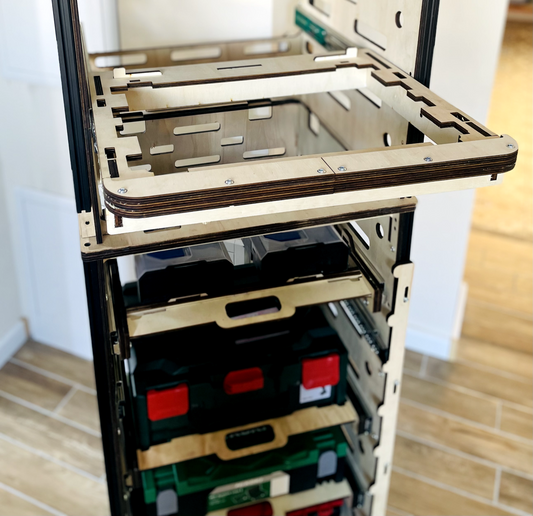 Euroboxen Schublade mit Vollauszug kompatibel mit IKEA PAX und Systemboxen für Werkstatt und Garage