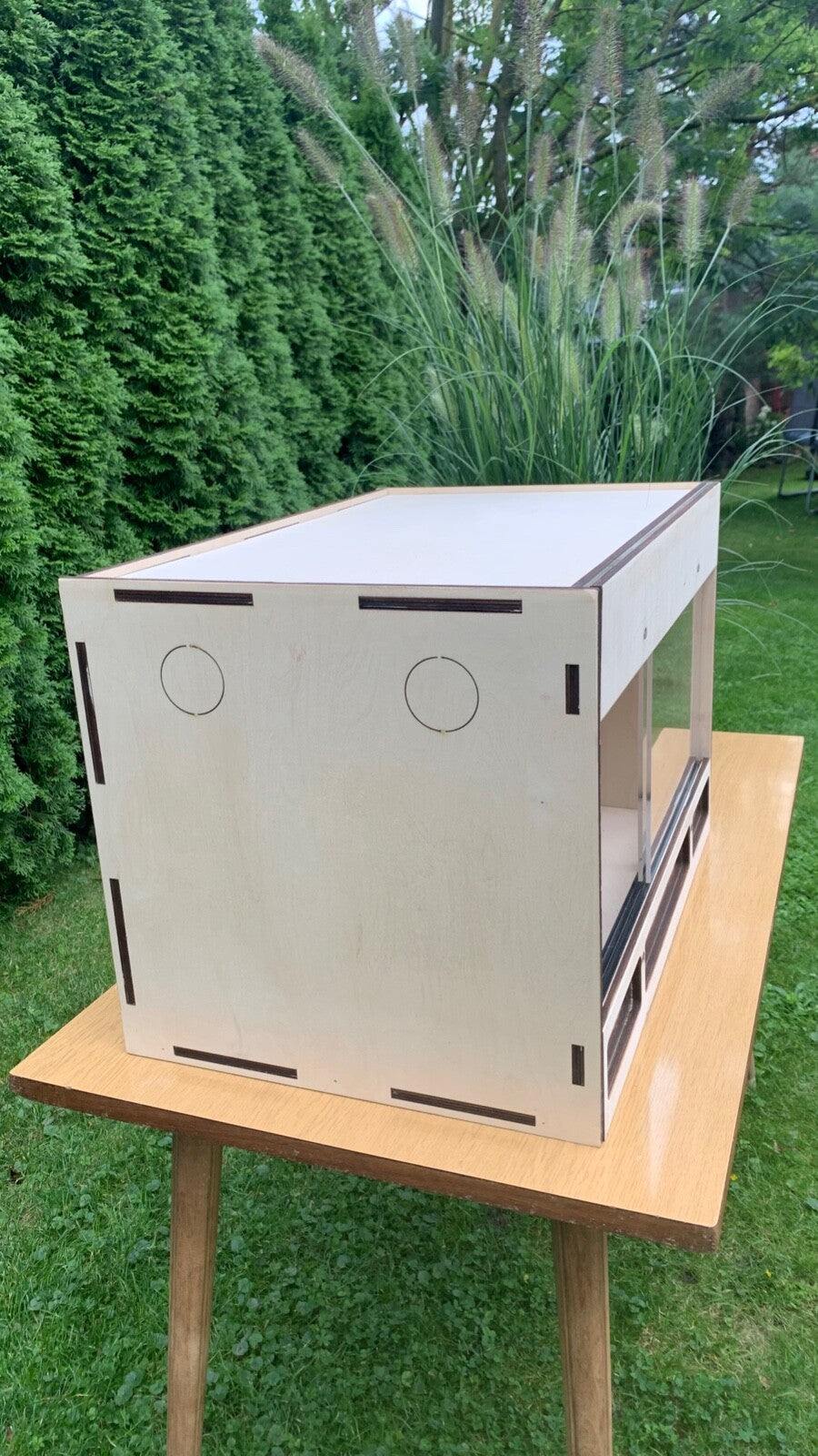 Weniks Terra Box Terrarium aus Sperrholz 120x80x60cm mit optimaler Belüftung und modularer Ausstattung