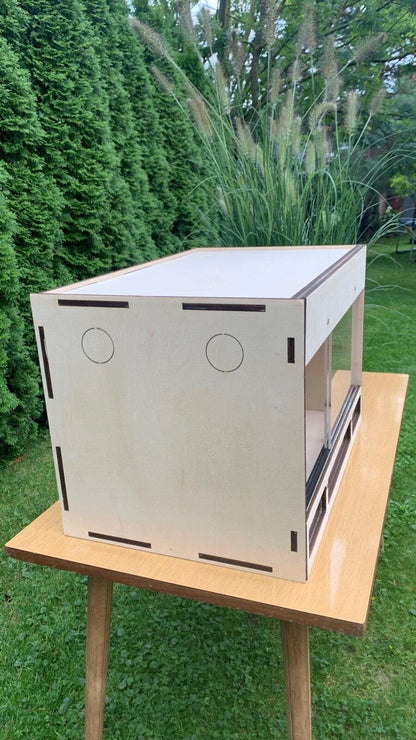 Weniks Terra Box Terrarium aus Sperrholz 120x80x60cm mit optimaler Belüftung und modularer Ausstattung