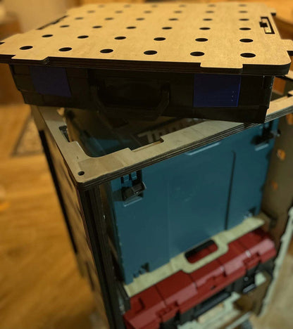 Mobiler Rollcontainer mit Schubladen für L-BOXX und Systemboxen, stapelbar und flexibel einsetzbar