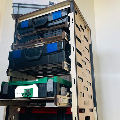 5er Set Schubladen für L-BOXX mit Vollauszug, flexibel und robust für Werkstatt und Garage