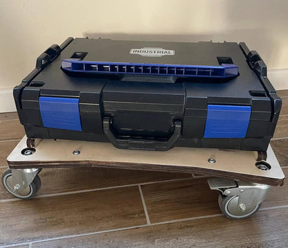 L-Boxx Rollwagen mobiler Transportwagen für Bosch Sortimo Einhell Makita Euroboxen in Werkstatt.