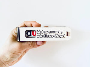 Scatola regalo "Sei croccante come questa barretta" – Sorprendente e divertente in scatola di legno con Duplo