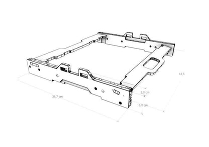 Werkstatt Regalsystem 5 Schubladen Set kompatibel mit L-BOXX und Systemboxen für Werkstatt und Garage