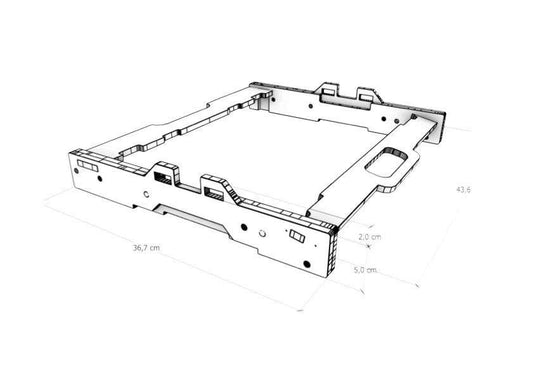Werkstatt Regalsystem 5 Schubladen Set kompatibel mit L-BOXX und Systemboxen für Werkstatt und Garage