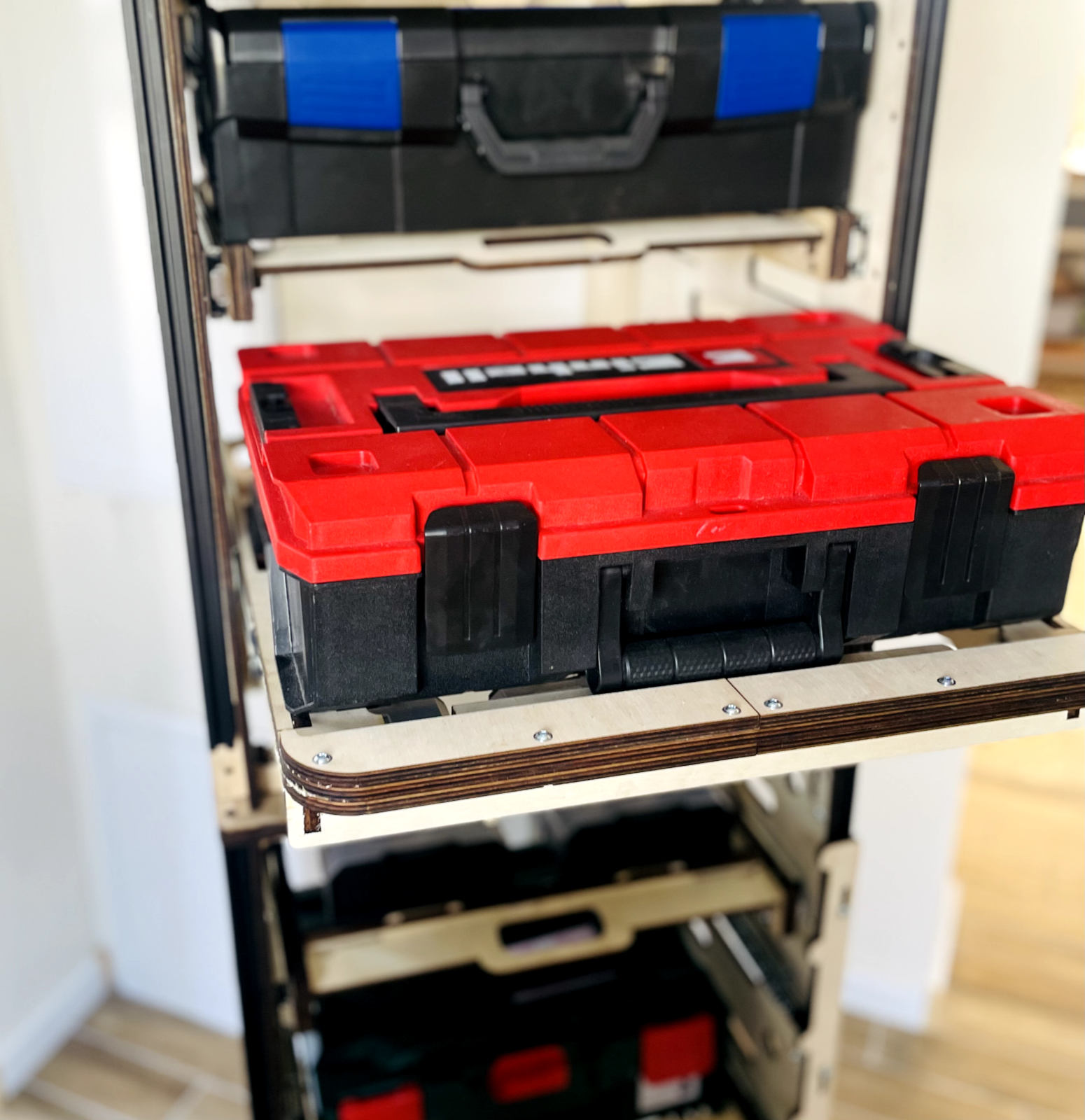 Schubladeneinsatz QBrick aus Sperrholz für IKEA Pax und Werkstatt mit kompatiblen Boxensystemen