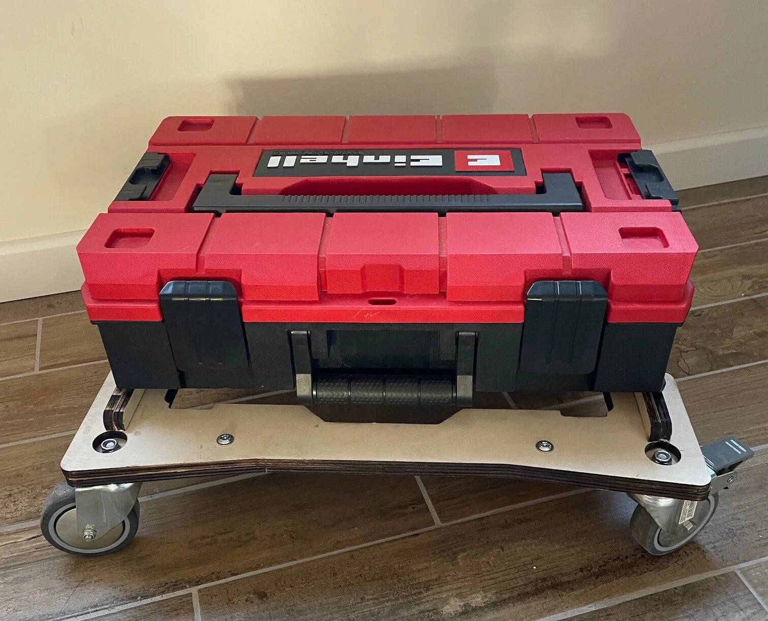 Rollwagen für L-Boxx kompatibel mit Bosch, Einhell und Makita für mobile Werkzeuge und Systemboxen