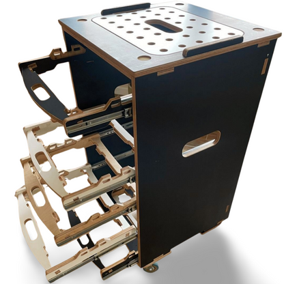 Sortimo WorkMo Alternative Rollcontainer mit 3 Schubladen und herausnehmbarer Arbeitsplatte für Systemboxen