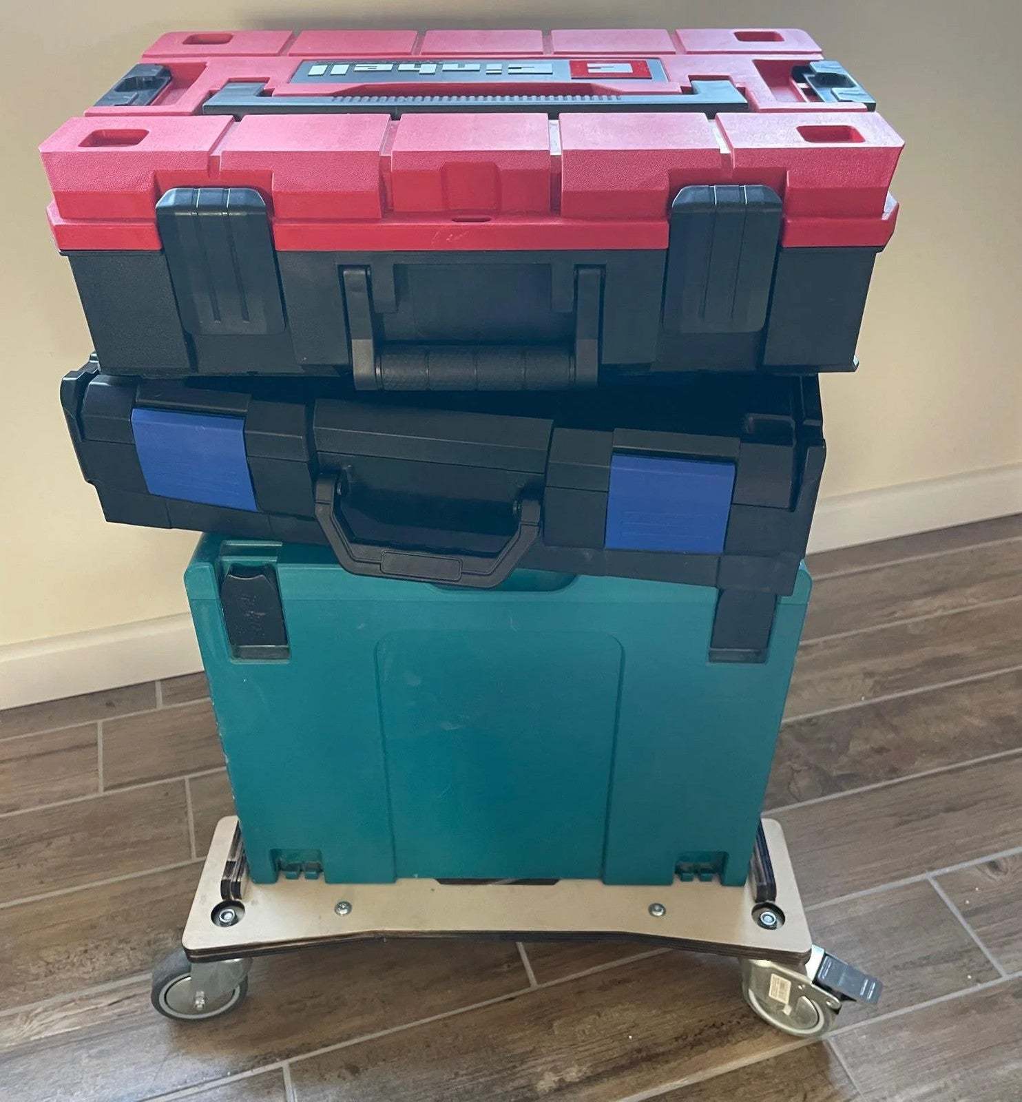 L-Boxx Rollwagen mobiler Werkzeugwagen für Bosch Sortimo Einhell Makita Euroboxen in Werkstatt und Garage