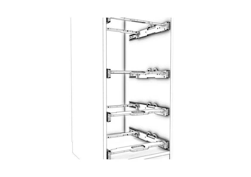 Werkstatt Regalsystem mit 5 Schubladen und Vollauszügen für L-BOXX und Systemboxen