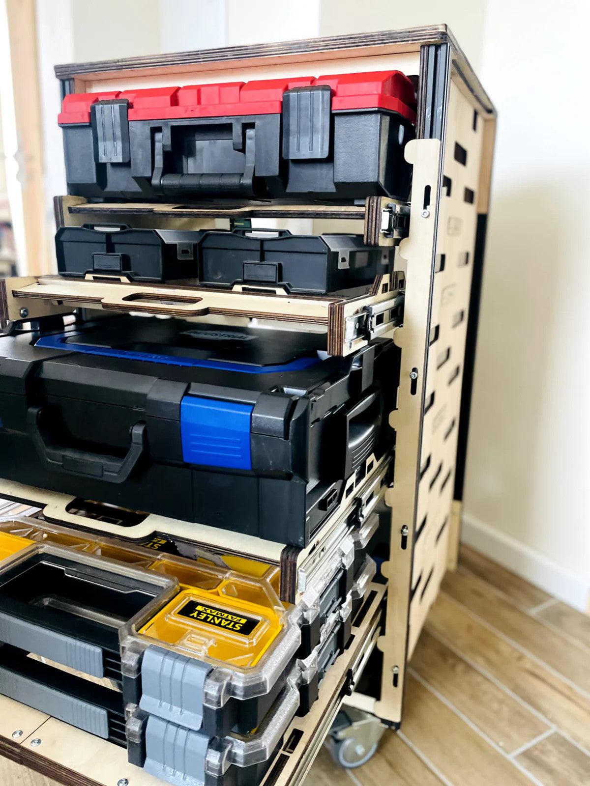 L-BOXX Schublade mit Vollauszug passend für Einhell Systemboxen, Euroboxen und IKEA PAX Schranksysteme, ideal für Werkstattorganisation