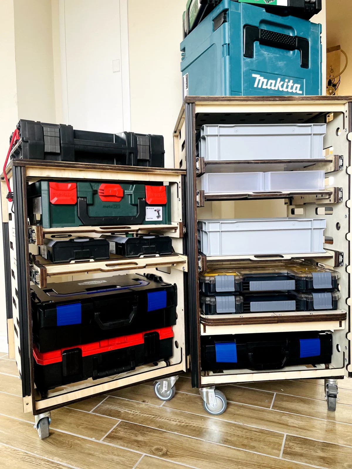 L-BOXX Schublade mit Vollauszug passend für Einhell, Euroboxen und IKEA PAX Schranksysteme, mit vollständigem Auszug für optimalen Werkzeugzugriff
