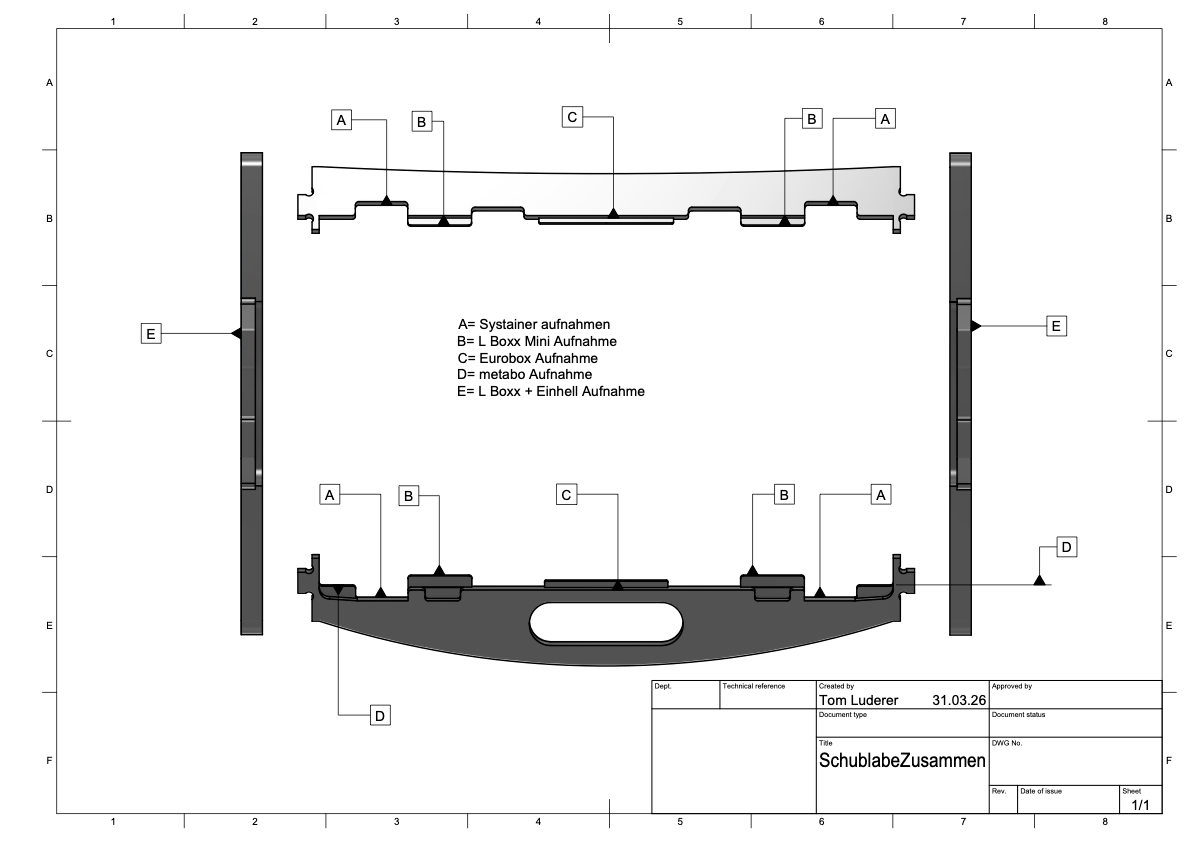 Hoher Rollcontainer mit Schubladen, integrierter Fräsvorrichtung und 120 cm Arbeitshöhe, modularer Werkstattwagen