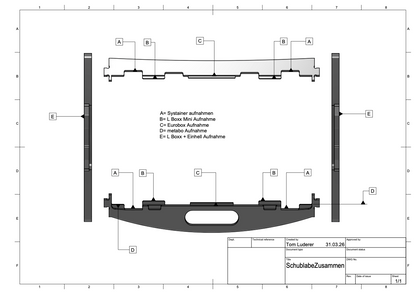 Hoher Rollcontainer mit Schubladen, integrierter Fräsvorrichtung und 120 cm Arbeitshöhe, modularer Werkstattwagen