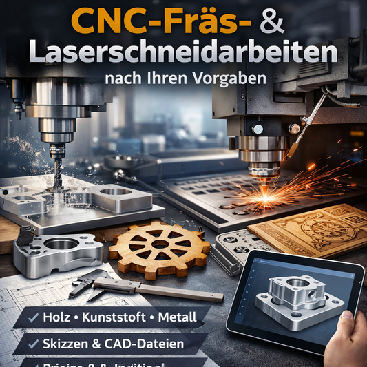 CNC Fräsen und Laserschneiden individuelle Fertigung nach technischer Zeichnung