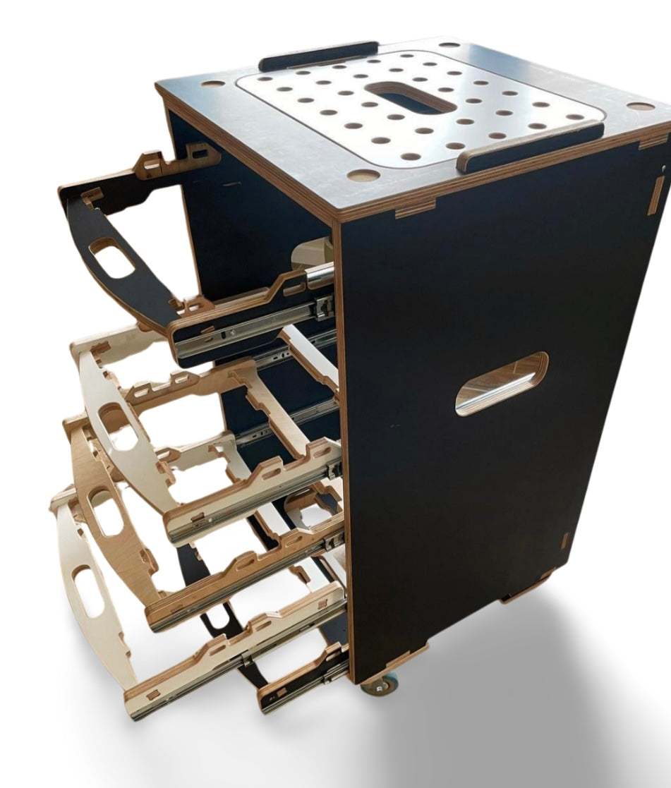 5er Set Schublade L-Boxx Vollauszug stabile Werkstattorganisation aus Siebdruckplatten
