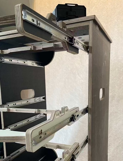 5er Set Schublade L-Boxx aus robusten Siebdruckplatten, kompatibel mit Bosch und Makita Boxensystemen, ideal für Werkstatt und Garage